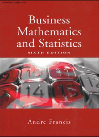 Cover image of Business Mathematics And Statistics.